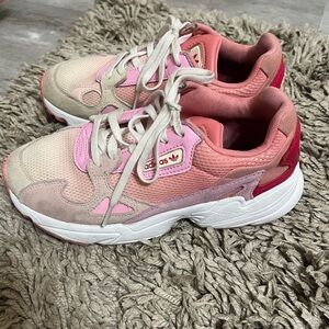 Pink Adidas tennis shoes size 7 women